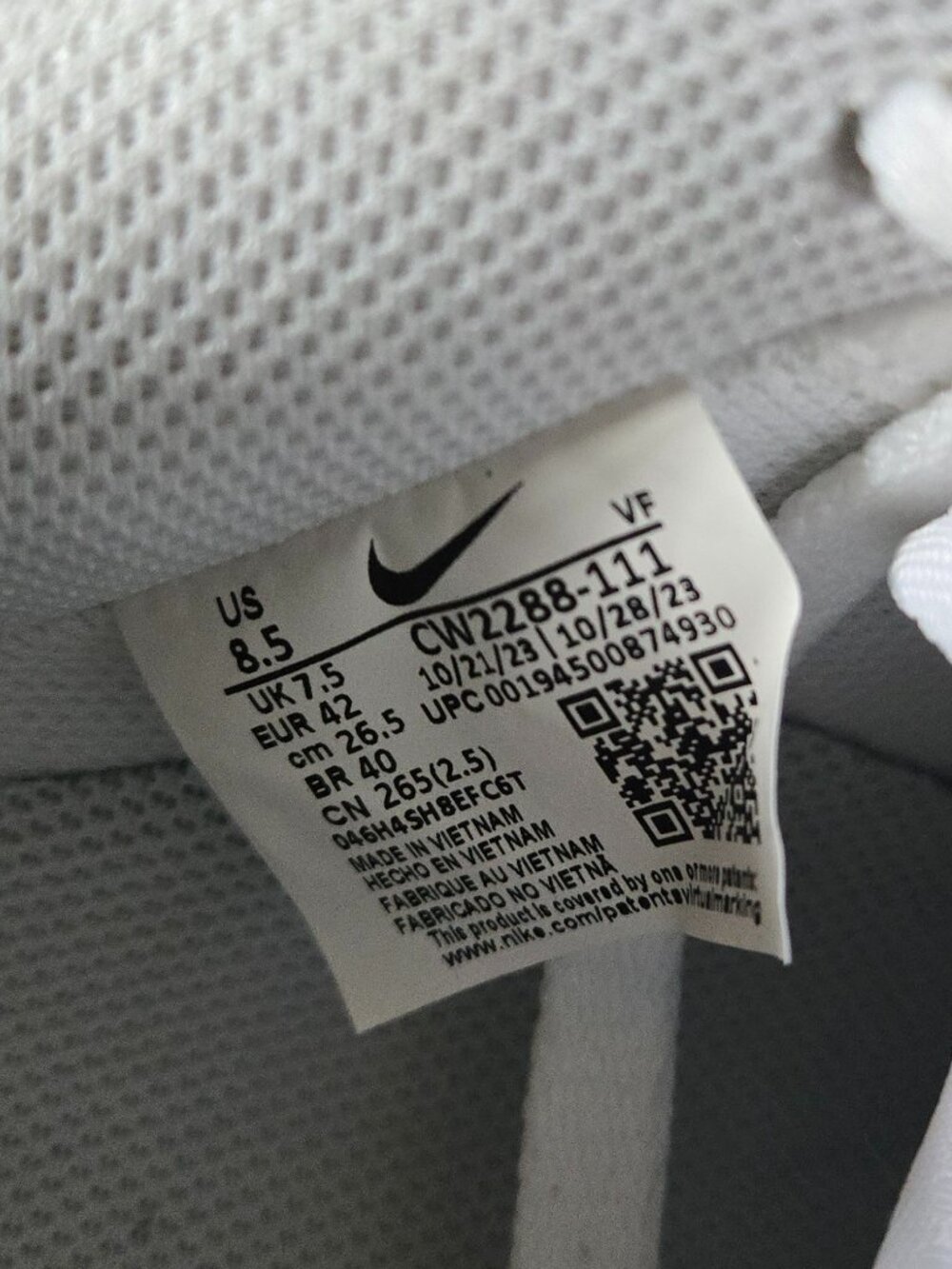 Nike Air Force 1 '07 Triple White | Men's 8.5 | NEW - Picture 3 of 16